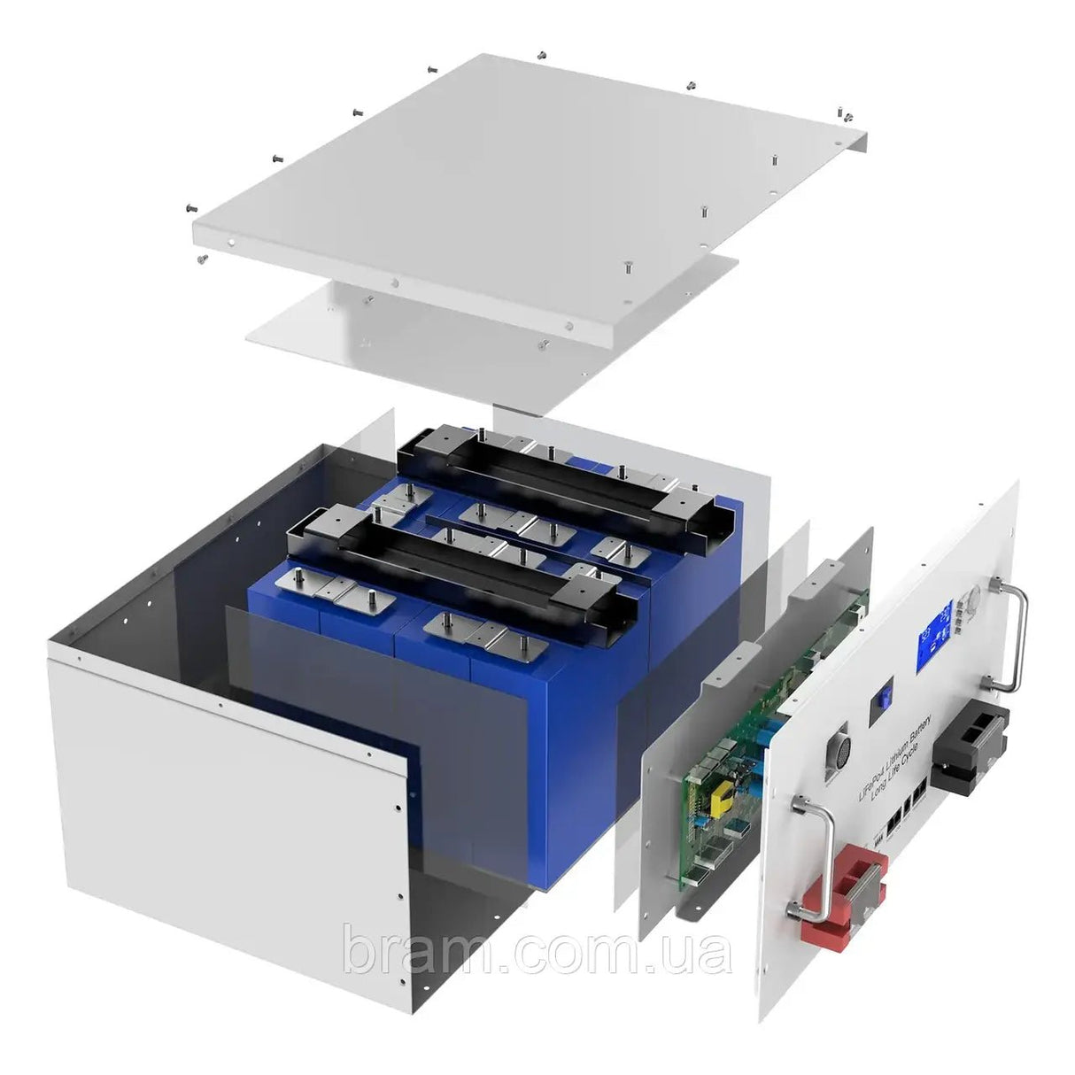 Батарея акумуляторна 7 кВт⋅год у корпусі LiFePO4 25.6v 280Ah - BRAM Energy