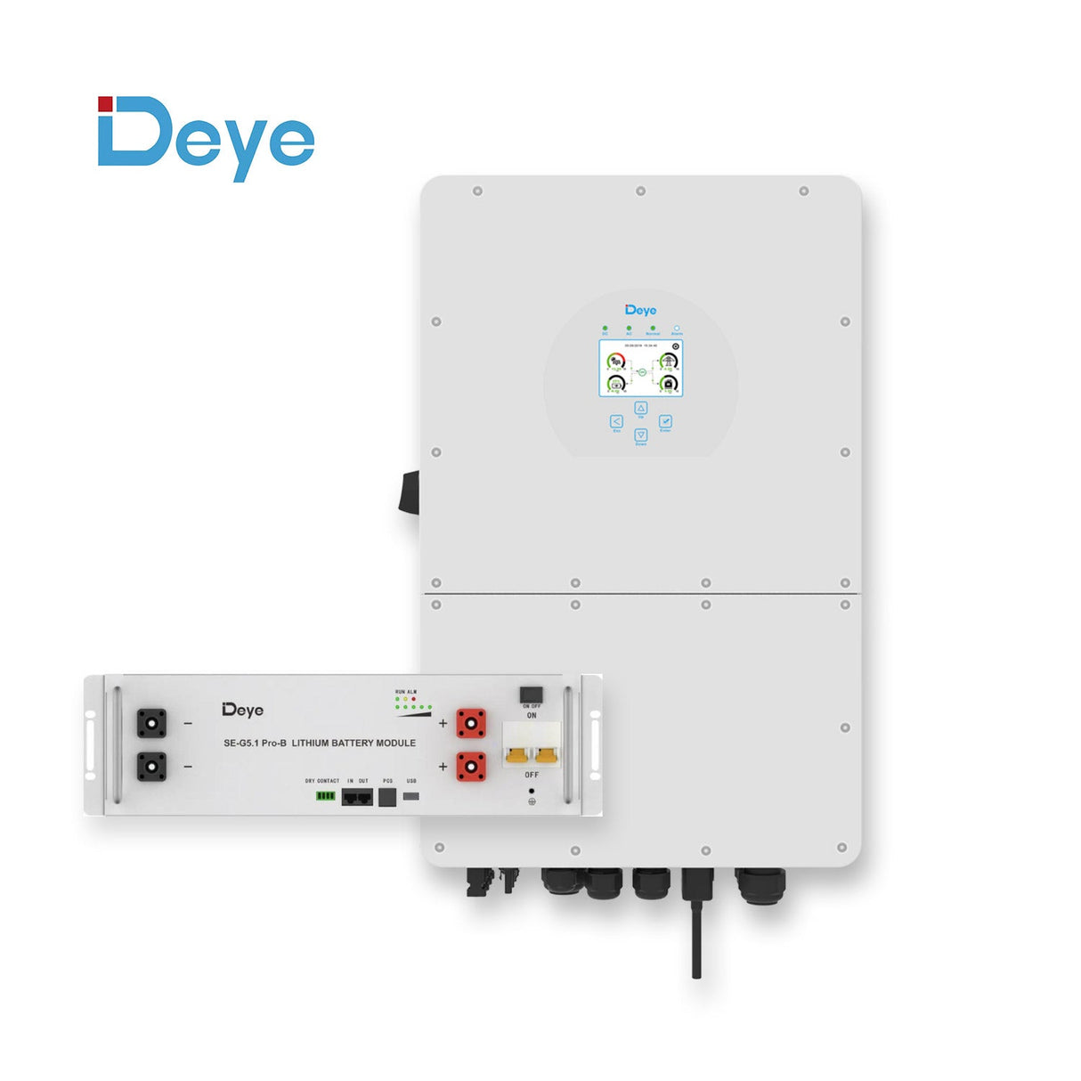 Комплект резервного живлення DEYE 6K - SG03LP1 - EU + SE - G5.1 Pro - B 5.12 кВт⋅год - BRAM Energy