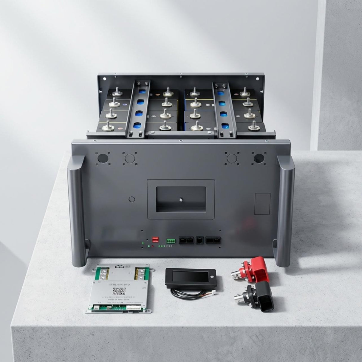 Комплект для збірки LiFePO4 48V: корпус, BMS, дисплей, клеми, EVE 280