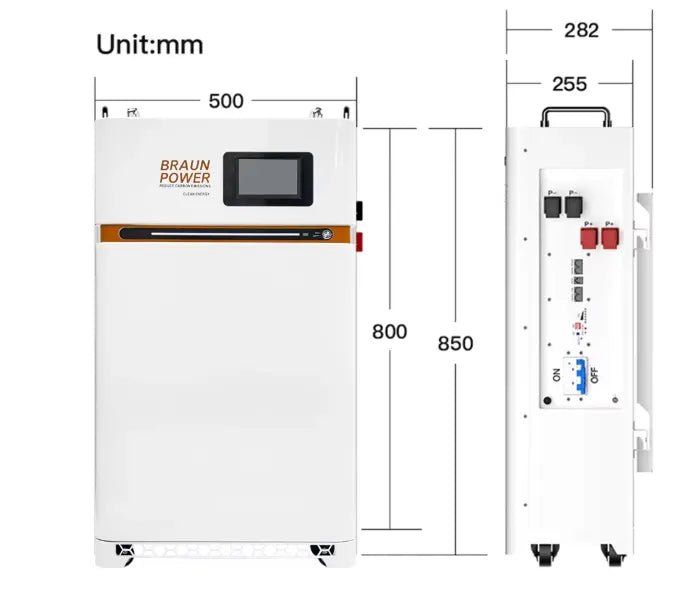 Батарея акумуляторна Braun Power 15kWh 51.2V 300Ah - BRAM Energy